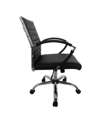 Tioga 37-inch Faux Leather Height Adjustable Swivel Office Chair