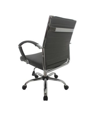 Tioga 37-inch Faux Leather Height Adjustable Swivel Office Chair