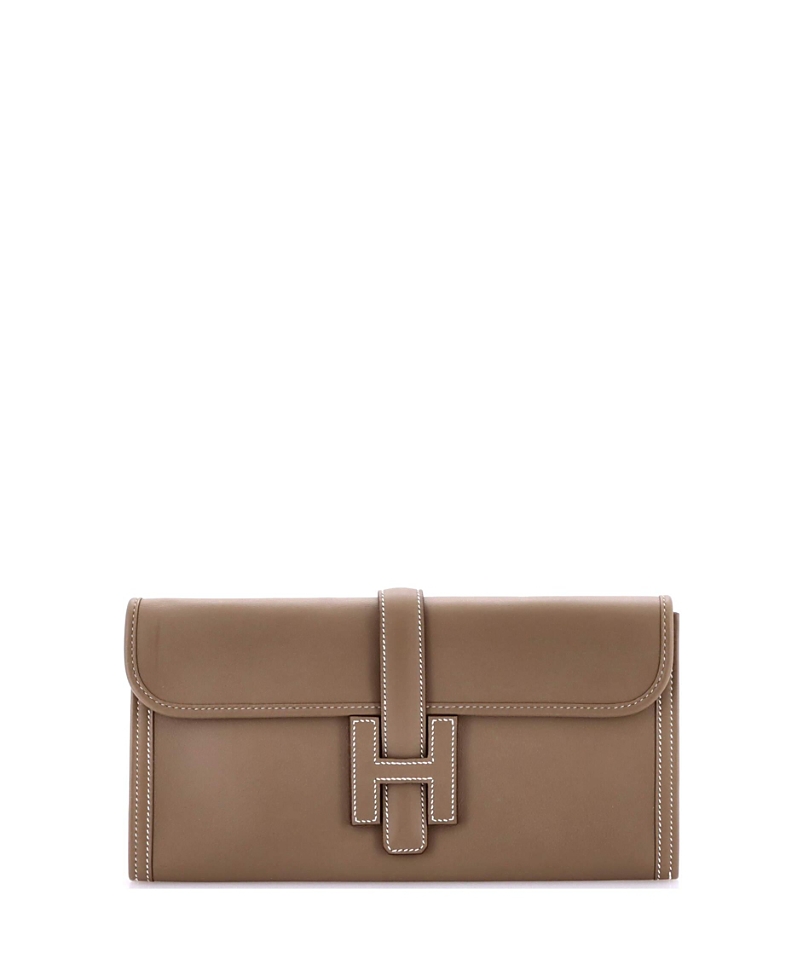 Click to view more detailed imagery on our partner's website Pre-owned Pre-owned Hermes Hermes 29 Jige Elan Clutch Swift In Gray