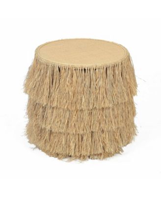 Luau Rattan Round End Table