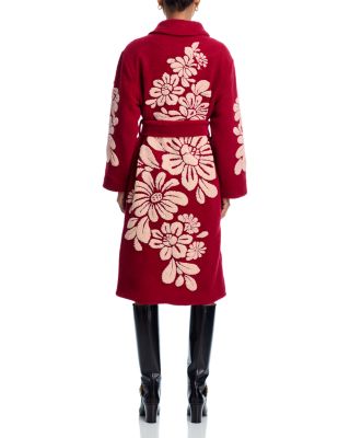 Bold Flowers Fleece Coat