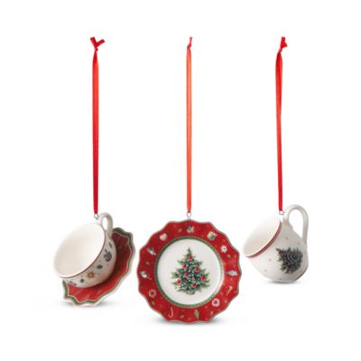 Toy&#39;s Delight Dinnerware Ornaments, Set of 3