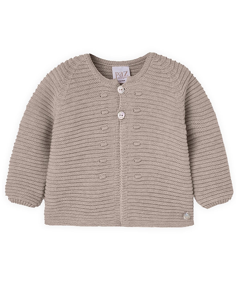 Paz Rodriguez Baby Knitted Cardigan In Gray