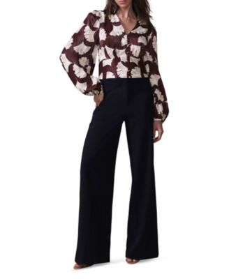  Women's Leaf Print Top