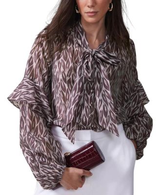 Women's Leaf Print Blouse