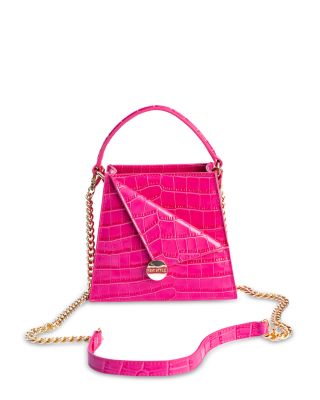 Kandi Croc Embossed Leather Handbag