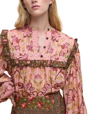 Floral Blouson Sleeve Blouse