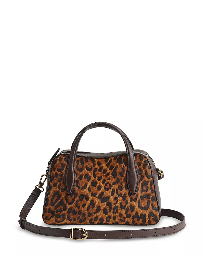 Madewell Mini Leopard Print Calf Hair Crossbody Bag
