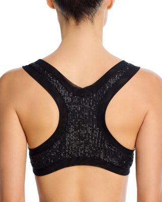 Racer Sequin Swim Bra Bikini Top