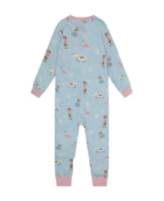  Girls' Organic Cotton Interlock One-Piece Pajama - Big Kid