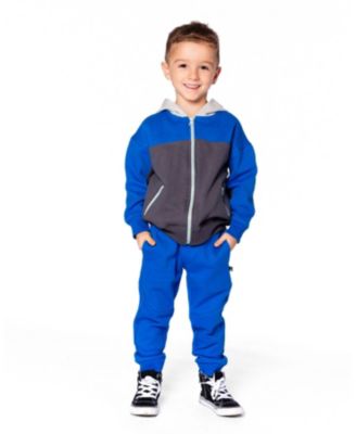 Boys' Color Blocked Zip Front Fleece Hoodie - Little Kid, Big Kid