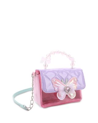 Girls' Butterfly Bead Top Handle Crossbody Bag