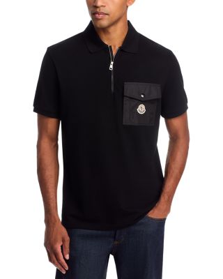 Quarter Zip Pocket Polo Shirt