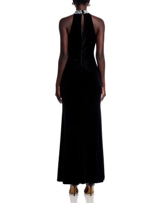 Embellished Halter Gown 