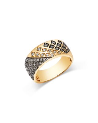 Diamond Brown Ombr&eacute; Ring in 14K Yellow Gold, 0.80 tcw