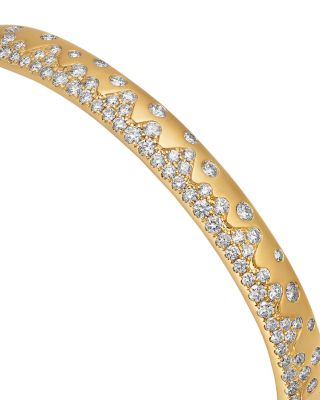 Diamond Scatter Bangle Bracelet in 14K Yellow Gold, 2.5 tcw