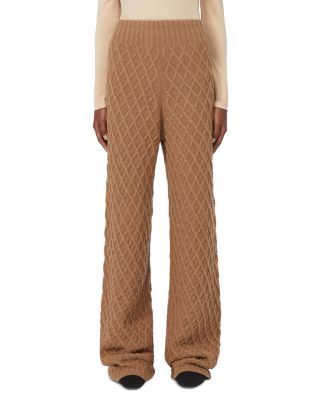 Pevera Camel Wool Knit Pants