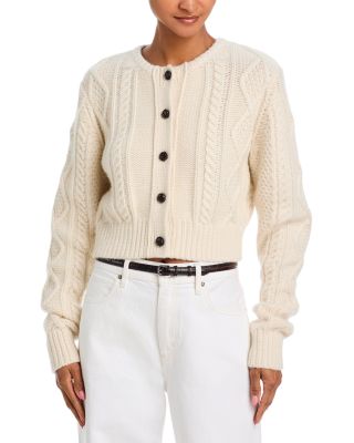 The Cable Knit Cashmere Cardigan Sweater 