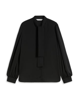 Melania Black Silk Shirt