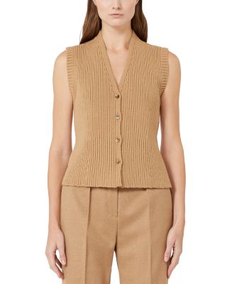Madre Camel Knit Vest