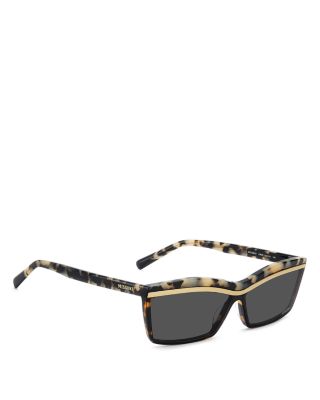 Solid Rectangular Sunglasses, 63mm