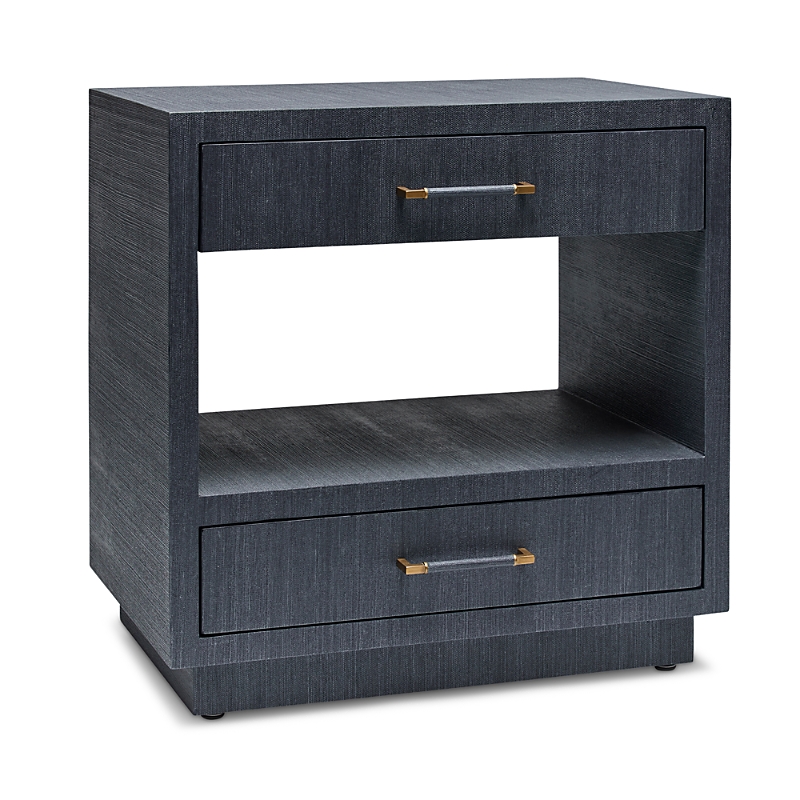 Interlude Home Taylor Bedside Chest In Blue