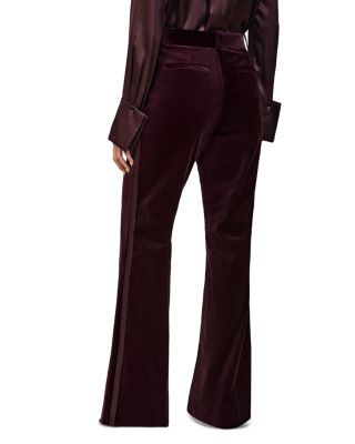Petite Elia Velvet Flare Trousers