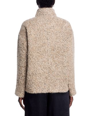 High Collar Alpaca Wool Blend Coat