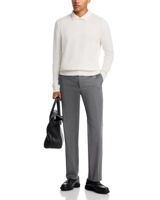 Split Mock Neck Cashmere Sweater