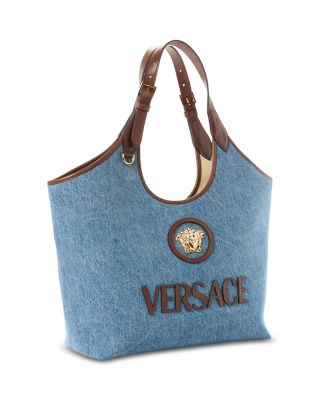 La Medusa Denim &amp; Leather Tote