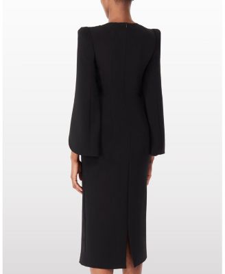 Love Bow Split-Sleeve Midi Dress