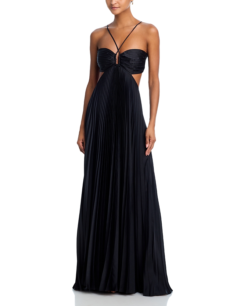 A. l.c. Moira Cutout Halter Dress