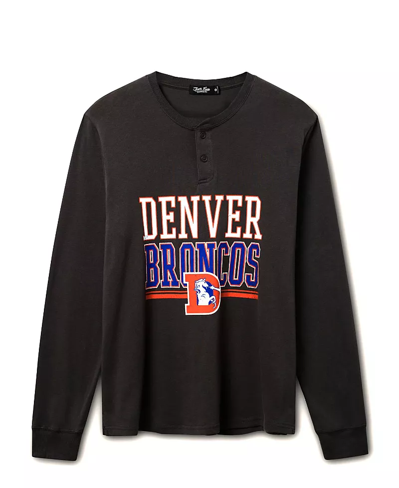 Junk Food Clothing Unisex Nfl Denver Broncos Long Sleeve Henley