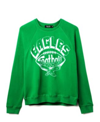  Women&#39;s NFL Philadelphia Eagles Football Raglan Crew Fleece