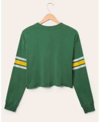  Women's NFL Green Bay Packers Retro Crop Fleece