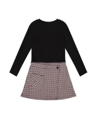  Girls' Bi-Material Dress - Big Kid