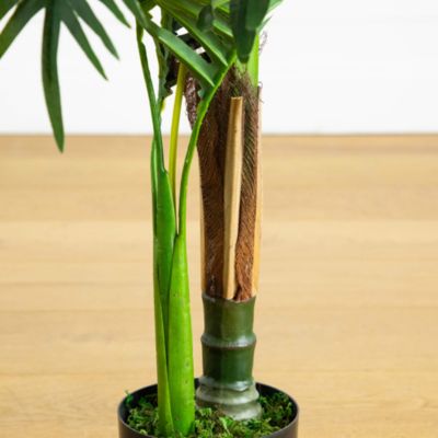 3&#39; UV Resistant Artificial Double Robellini Palm Tree (Indoor/Outdoor)