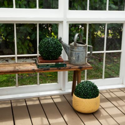8" UV Resistant Artificial Boxwood Ball, Set of 4