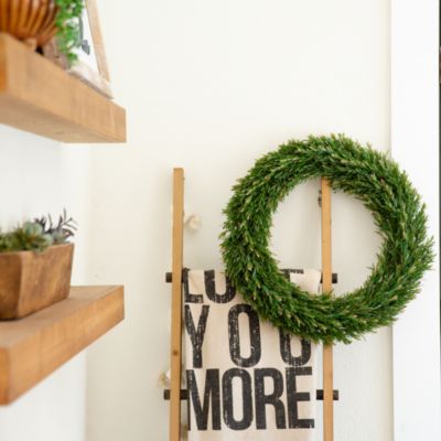 24&amp;quot; UV Resistant Rosemary Artificial Wreath (Indoor/Outdoor)