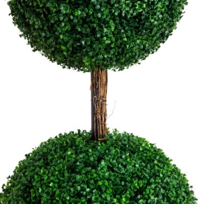 7' UV Resistant Artificial Triple Ball Boxwood Topiary Tree 