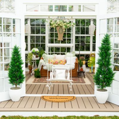 4' UV Resistant Artificial Cypress Tower Tree (Indoor/Outdoor)