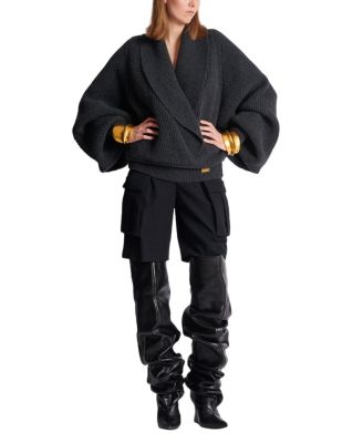  Oversized Wrap Knit Jumper