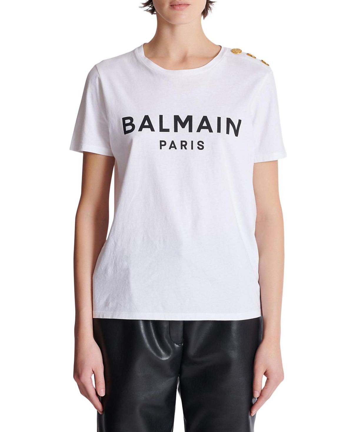 Balmain T-Shirt with Balmain Paris Print
