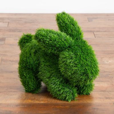 14&amp;quot; UV Resistant Artificial Grass Garden Plush Topiary Bunny Rabbit (Indoor/Outdoor)