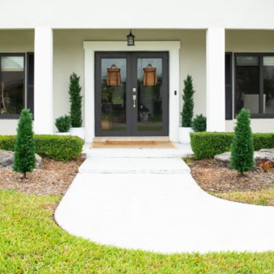 4&#39; UV Resistant Artificial Cedar Plant with Integrated Ground Stake (Indoor/Outdoor) - Set of 2