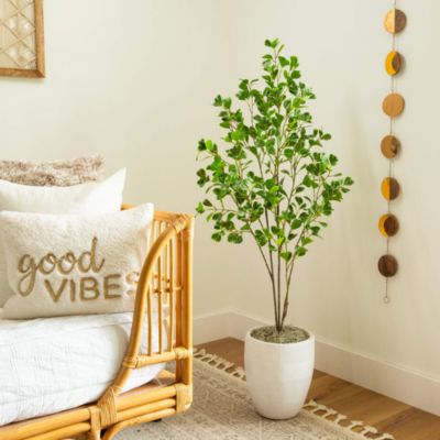 4' Artificial Heart Shaped Ficus Leaf Tree