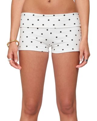 Chelsie Polka Dot Foldover Shorts