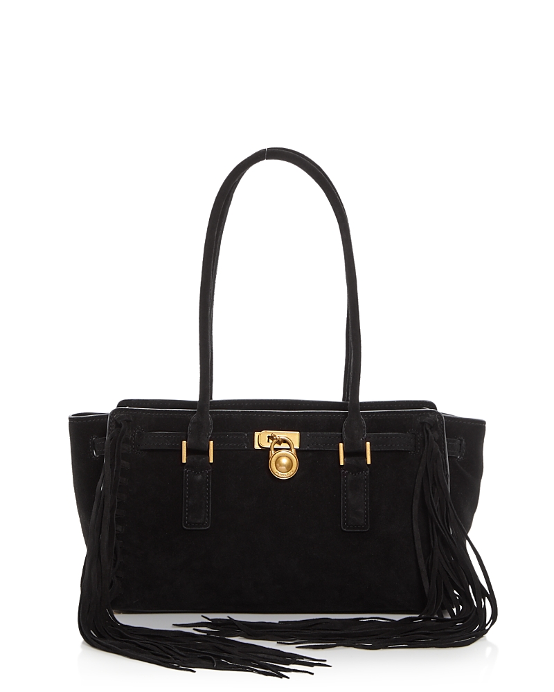 Michael Kors Hamilton Moderne Small East/west Shoulder Tote In Black