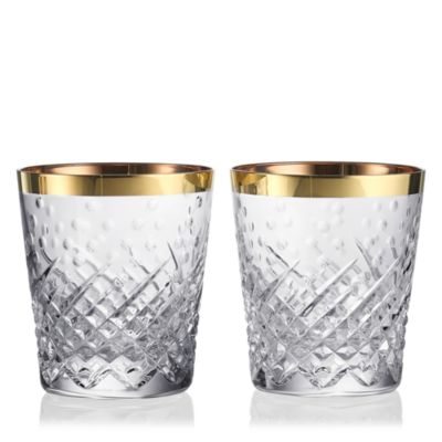 Celebrations Gilded Crystal Tumbler, Set of 2