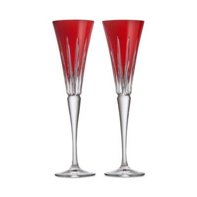 New Year Firework Champagne Flutes, Set of 2